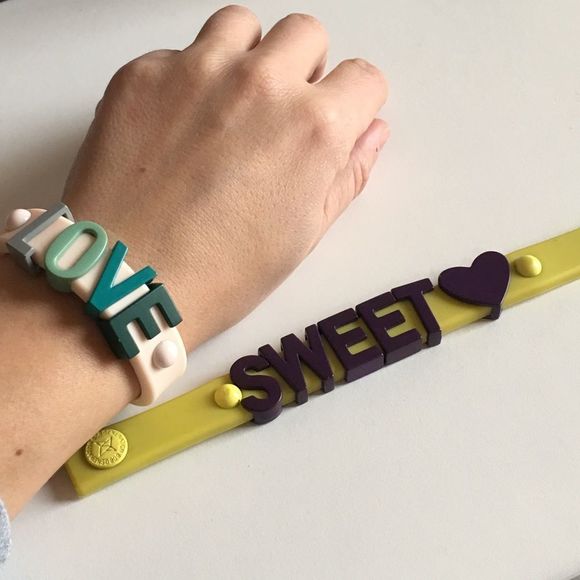 Vntg bcbgeneration Rubber Affirmation Bracelets - Picture 1 of 7